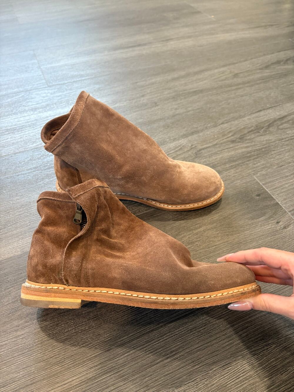 Vero Cuoio Suede Leather Bootie Boots Size 37(7)